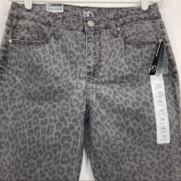 NWT New Directions Sleek Sculpt Cheetah Print Women’s Skinny Jeans Size 10R - Picture 2 of 12